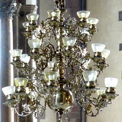 Chandelier of the Blacksmiths` Guild in Bolzano