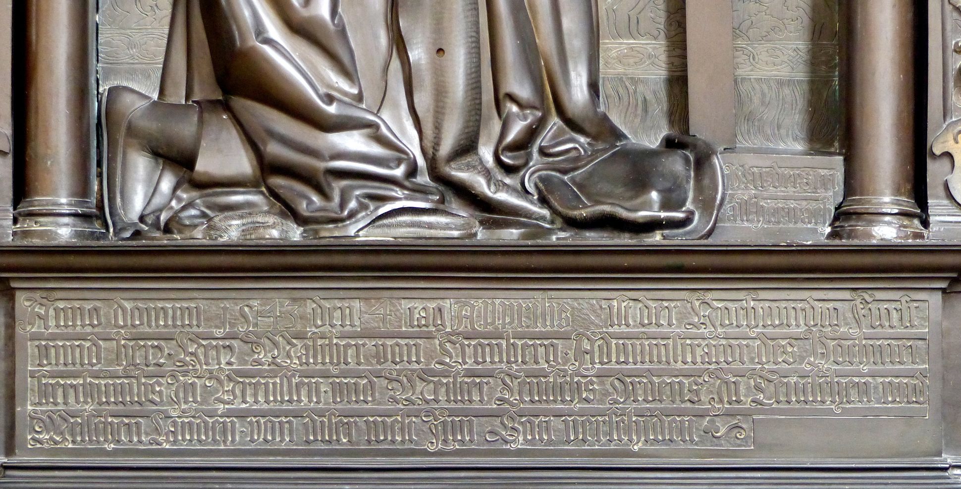 Walter von Cronberg Inschrift