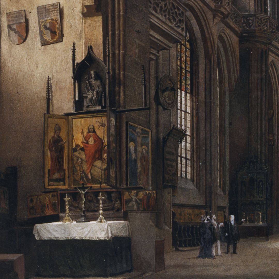 Wolfgangsaltar in der Lorenzkirche Detailansicht