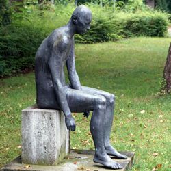 Sitting Bronze Figure