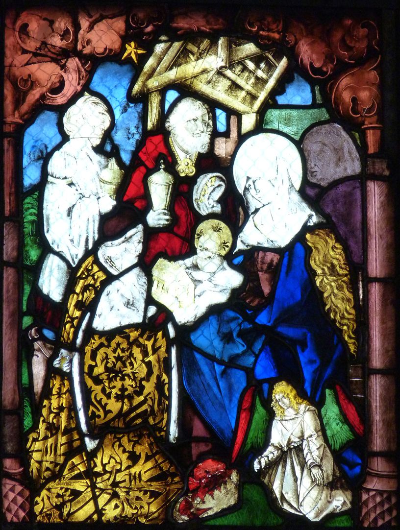 St. Bartholomäus, Chorfenster n II Dritte Zeile, Fenster a, Anbetung der Könige