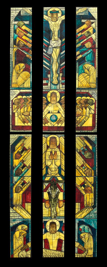 East window in the choir of St Nicholas and St Ulrich Draft