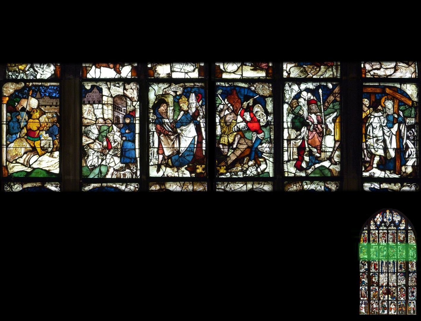 Imperial window 5th line, continuation of the story of the finding of the true cross