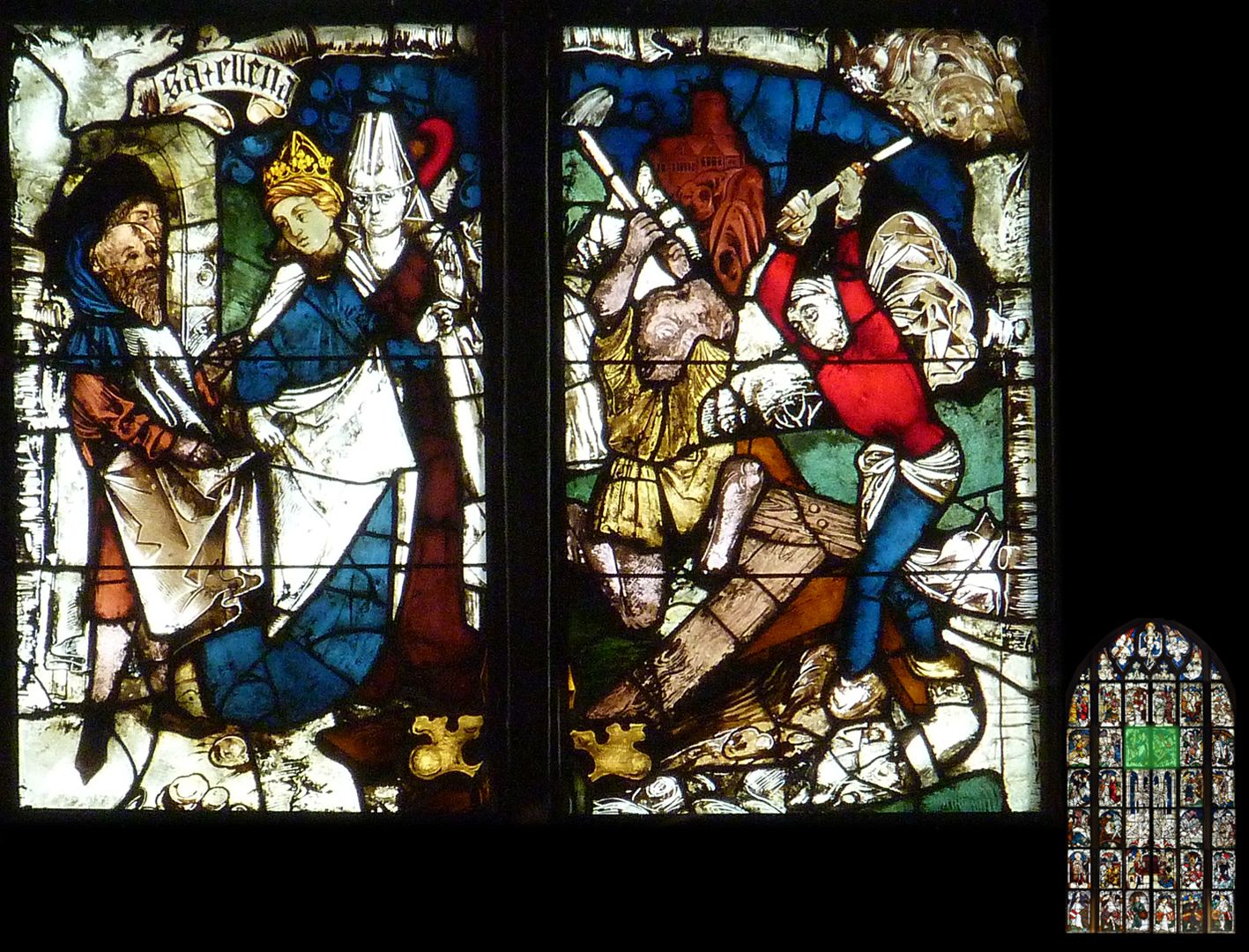 Imperial window Helena finds the true cross (around 325)