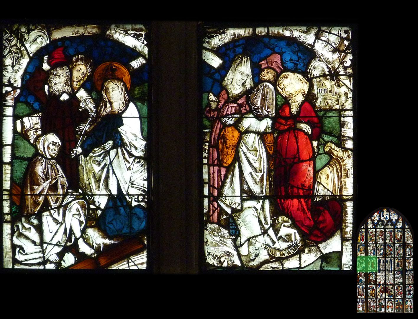 Imperial window Trial of the cross: a resurrected dead man confirms the authenticity of the cross.