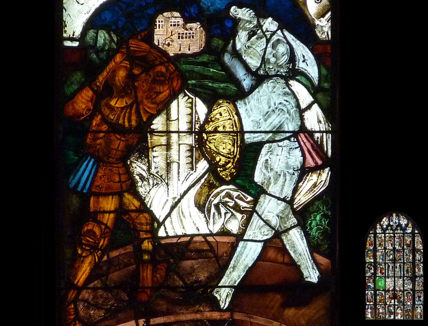 Imperial window Duel between Emperor Heraclius and Persian King Chosroe