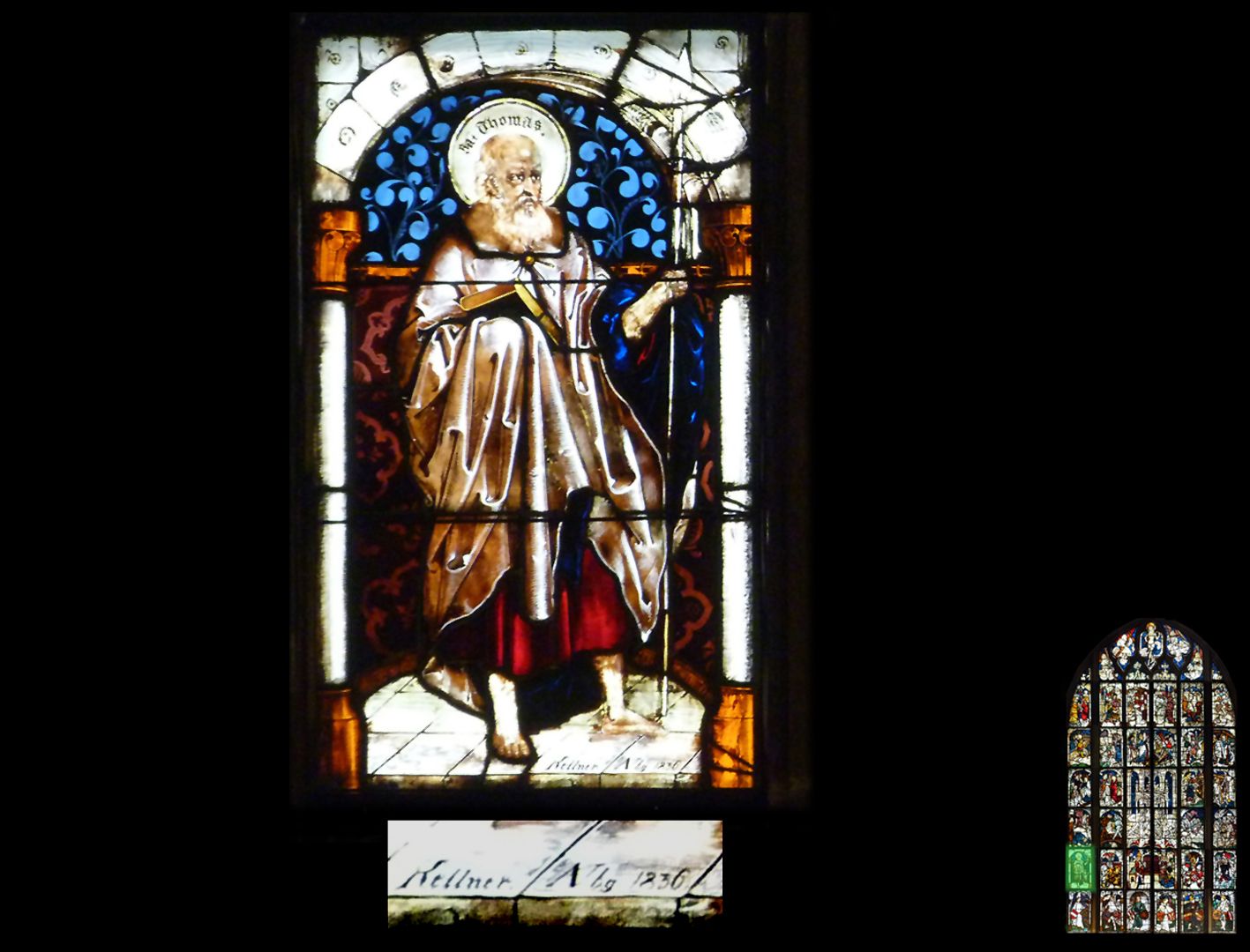 Imperial window Thomas the Apostle, a new creation from 1836