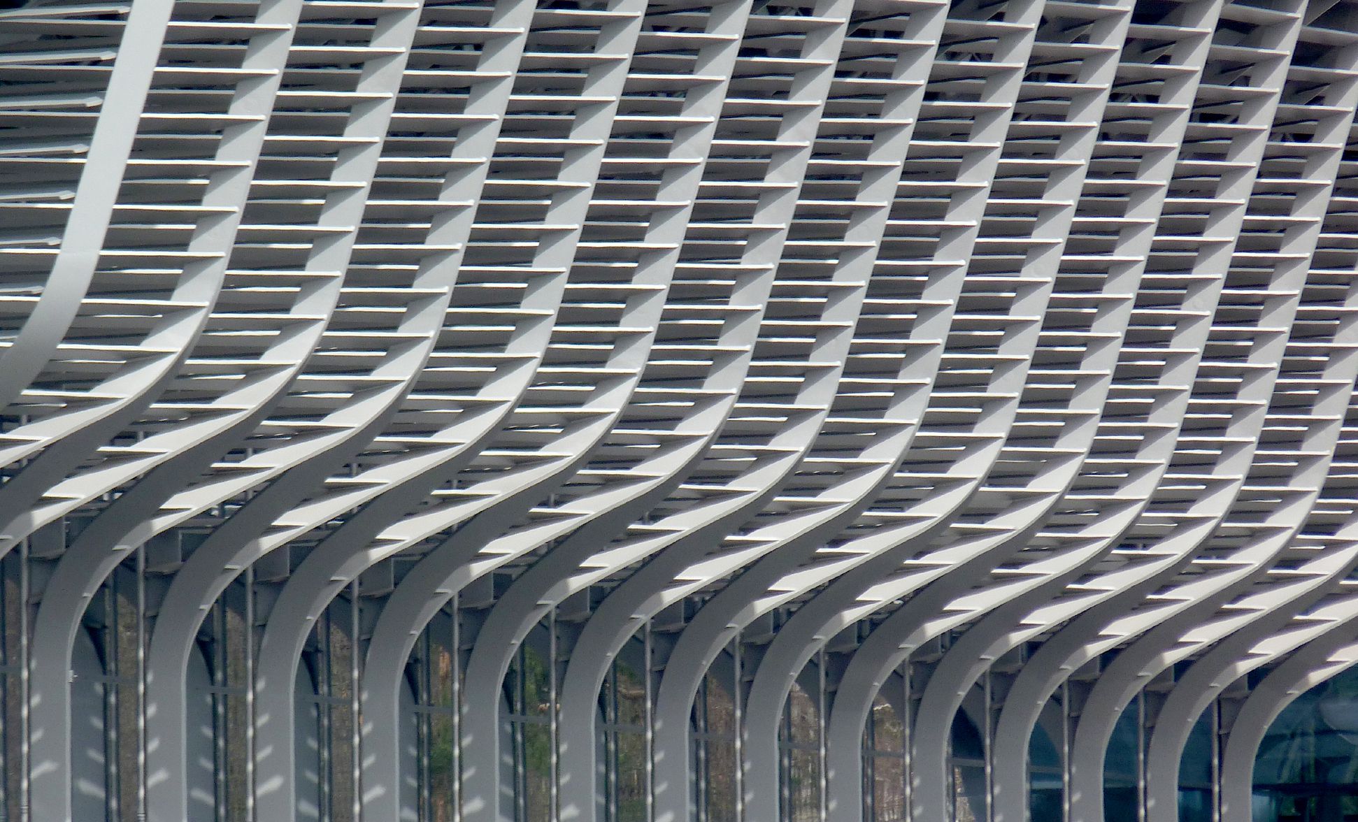 Hall 3A Lamellae of the projecting roof, detail